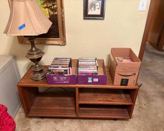 lamp, coffee table, movies