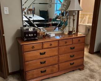 dresser and mirror