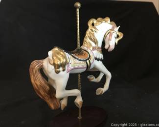 Beautiful Franklin Mint Carousel Golden Mane Horse