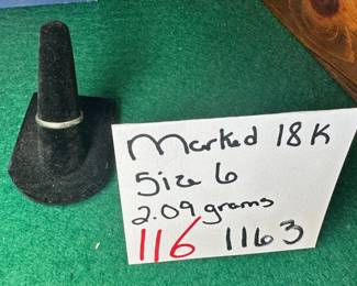 Marked 18k Ring
