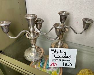 Sterling Candle Holders