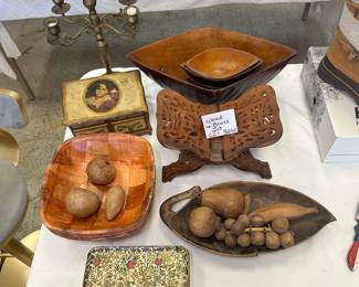 Wood and Brass Lot 