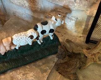 Caste iron farm animals door stop 