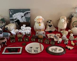 Lamb figurines and home decorations 
