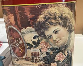 Metal Coca Cola trashcan