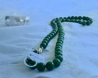 Jade necklace.