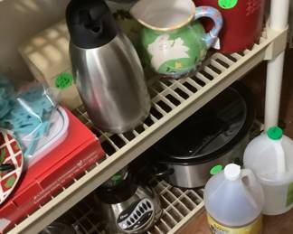 Tupperware canister set, blender.