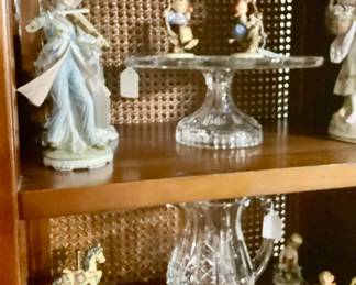 Just a few of the Hummel figurines, the porcelain figurines, Waterford pieces. 