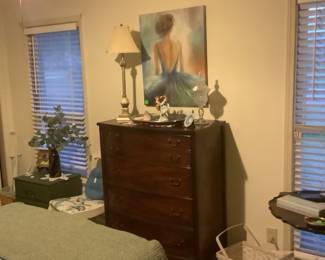 Mahogany chest.