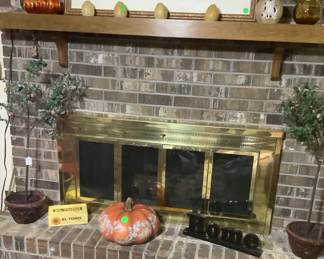 Full view of the fireplace welcoming Fall into the design.