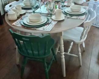 Full view of the breakfast table.