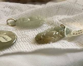 Jade pendants.