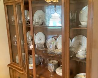 The China cabinet that matches the table.  Has lots of storage and glass doors.