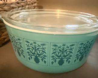 Vintage Pyrex Blue Saxony Tree of Life