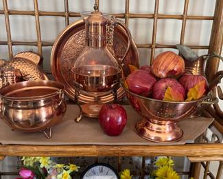 Beautiful collection of copper pieces.