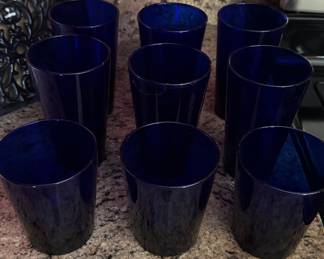Cobalt glassware