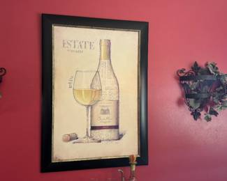 Wine and grape artwork and decor