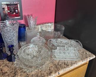 Glass serving pieces