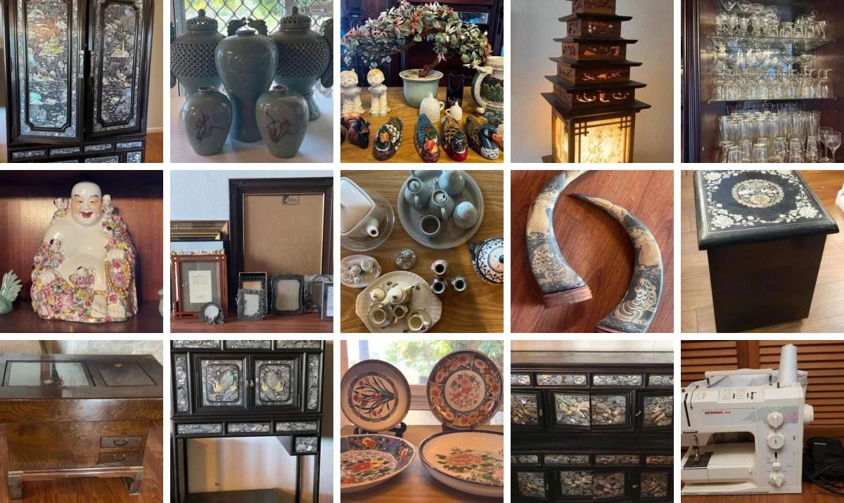 NEWTOWN FANTASTIC FINDS CTBids Online Auction • Bidding Ends 09/18/25 • Pickup 09/20/25 This estate auction features fantastic finds including vintage Asian collectibles, fine gemstone and vintage costume jewelry, art, exquisite vintage Korean inlaid furniture, jewelry boxes and more, plants, household goods, kitchen goods, vintage MCM furniture, clothing, electronics, mystery lots and so much more! What fantastic finds will you find?