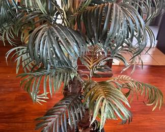 NFF093 - Large Faux Plant in Blue Ceramic Pot