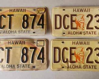 NFF102 - Vintage Hawaii State License Plates