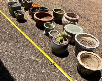 NFF127- ! Huge Lot Of Ceramic Pots & Plants!!! 