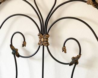 Black & Gold Metal King Headboard
