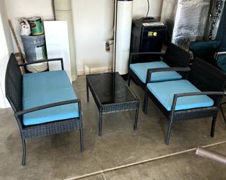 4-pc Patio Set w/Cushions (smaller in scale - perfect for compact spaces!)