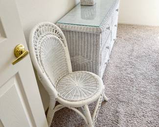 White Wicker Chair