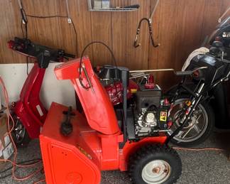 Moped snow blower