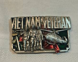 Vietnam Veteran Belt Buckle https://www.auctionninja.com/stress-free-estate-services-llc/sales/details/collector-s-cache-2-0-silver-autographs-comics-gold-jewelry-art-collectibles-no-reserves-pickup-in-alton-nh-and-or-us-shipping-on-most-37.html?an=qgg03g