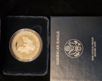 One of several American Eagle coins in this sale. Most are proof or uncirculated from different years 