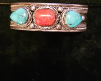 Gorgeous Sterling and Turquoise bracelet 