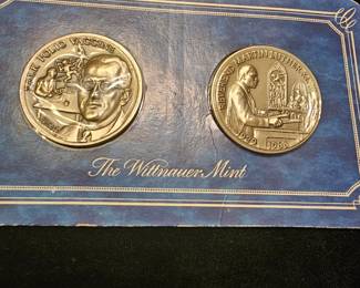 Each coin is 1 Troy oz of Sterling silver. We have a fantastic selection of Sterling and 999 pieces  in this sale. Most are proof or uncirculated in original boxes. 
