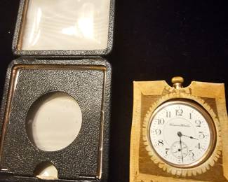 RARE Hampden Wm. McKinley watch and case. Serial number 2778558 (1910). This is one of several nice pocket watches in this sale. 