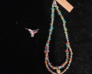 Gorgeous Turquoise necklace and pin