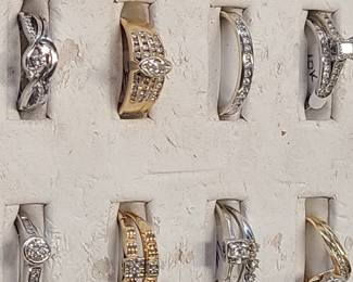 Nice assortment of Wedding sets. We have them with large stones (up to 2ct center stone).