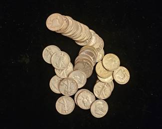 Assorted Silver half dollars. 