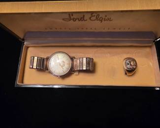 GM retirement watch and custom made ring. 