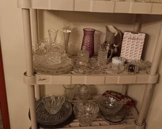 crystal and pressed glass