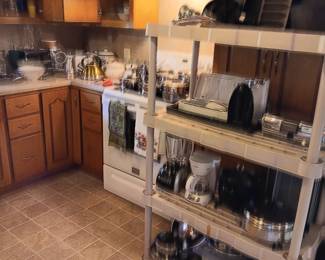 cast iron ,small appliances, baking pans, electric knife and more