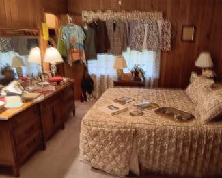 MCM bedroom set, ladies clothes some vintage