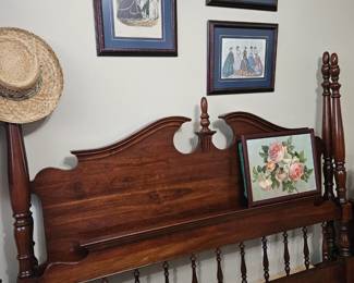 Queen headboard, footboard, rails & slats