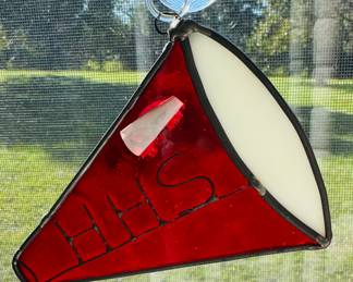Stained glass  megaphone by Vicki Austin
