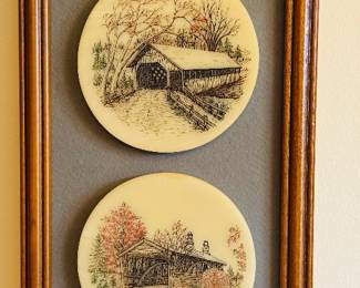 Fenton Art Glass covered Bridges