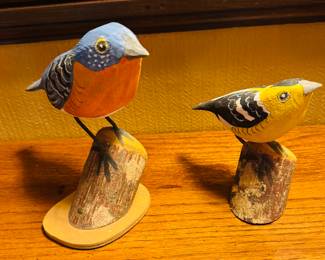Rogers hand carved birds