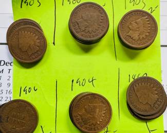 Lots of Indian head pennies /this is not all