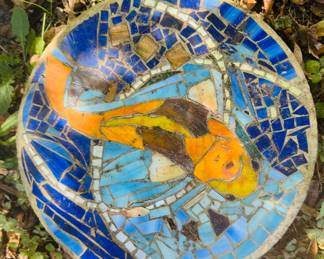 Koi steppingstone made by Vicki Austin
