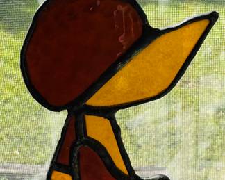 Stained glass sun bonnet baby by Vicki Austin