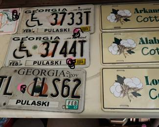 Vintage car tags